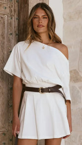 Aleski Mini Dress - White