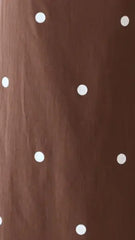 Vana Maxi Dress - Brown/White Polka