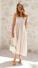Kinsley Midi Dress - Beige