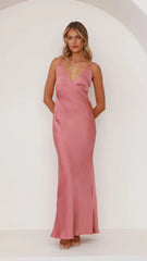 Ziah Maxi Dress - Baked Rose